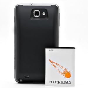 Hyperion Samsung Galaxy Note 5000mAh Extended Battery + Back Cover (Not Compatible with AT&T Galaxy Note. Compatible ONLY with International Galaxy Note Models (N7000 and GT-i9220))