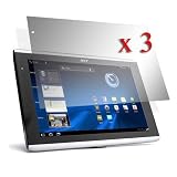 Skque Premium Clear Crystal Screen Protector for Acer Iconia Tab A500-10S16u 10.1-Inch Tablet Computer (3 Packs )