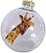 ArtisanStreet's Giraffe Ornament. Hand Painted Glass Ball Ornament. One of a Kind, Signed.