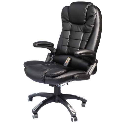 Executive Ergonomic PU Leather Heated Vibrating Massage Office