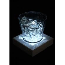 Fortune Products LB-5W Square Light Base with White LED's, 5" Length x 5" Width x 1-1/4" Height