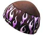 SweatVac Ventilator Cap -Purple Flames with Black Mesh Top