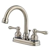 Pfister F-048-LHKK Wayland 4-Inch Two Handle High-Arc Lead-Free Bathroom Faucet, Brushed Nickel