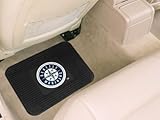 A Set of 2 MLB Universal Fit Rear All-Weather Utility Floor Mats - Seattle Mariners