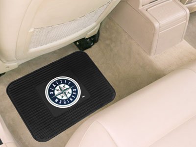 A Set of 2 MLB Universal Fit Rear All-Weather Utility Floor Mats - Seattle Mariners