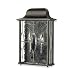 Globe 4656801 Trinity Two-Light Outdoor Wall Mount Fixture, Black with Tiffany Glass