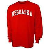 Nebraska Cornhuskers Red Vertical Arch Long Sleeve T-shirt