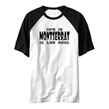 T-Shirt Raglan White  Life In Montserrat  Country