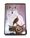 Kitchen & Housewares : EAGLE AND WOLF CLOCK