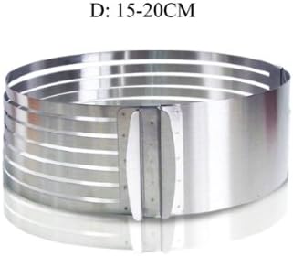 Tangchu Adjustable Cake Mould Layered Cake Mould Round Scalable Mould Expandable Mousse Ring 15-20cm