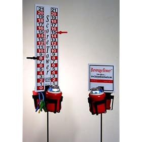 Click here to buy ScoreTower Combo Set for Cornhole - Scoreboard & Drinkholders for Cornhole.