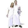 White/Gold Toga Toga Adult Costume - OS