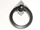 Large Smooth Ring Pull - Large Smooth Ring Pull with backplate in Patine Black