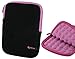 rooCASE Super Bubble Neoprene Sleeve Case Cover for Amazon Kindle Fire 7-Inch Tablet / Amazon Kindle Touch 3G / Amazon Kindle 3 / Lenovo Ideapad A1 / Acer Iconia TAB A100 / Coby Kyros 7-Inch / Toshiba Thrive 7-Inch (Black / Pink)
