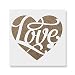Love Heart Stencil Template for Walls and Crafts - Reusable Stencils for Painting in Small & Large Sizes