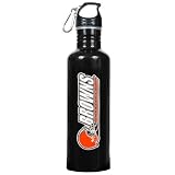 Cleveland Browns NFL 26oz Black Stainless Steel Water Bottle