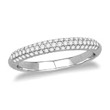 14k White Gold Diamond Band (.25 cttw, G-H Color, I1 Clarity), Size 7