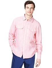 Blue Harbour Pure Linen Bengal Striped Shirt