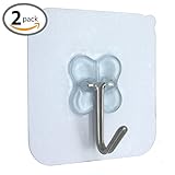 HOMEE Meike Heavy Duty Stainless Steel Hook Solid Glue With No Traces for Bathroom Kitchen Wall (2)