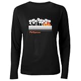 Philippines Women's Long Sleeve Dark T-Shirt