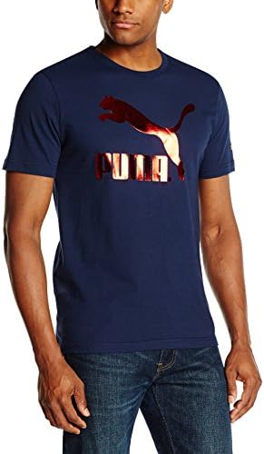 PUMA Men's #1 Logo, Peacoat/Red Foil, X-Large