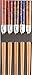 Happy Sales HSCH100/S, 5 Pairs Japanese Chopsticks Flower & Leaves Design