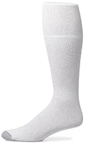 Hanes Men's 6 pack over-the-calf tube sock, White, 6-12