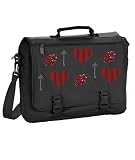 Back to School Rhinestone Keys Glitter Hearts Book Bag Messenger Bags