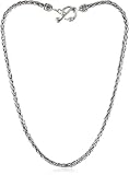 Zina Sterling Silver "Signature Swirl" Toggle Necklace With Woven Chain, 17"