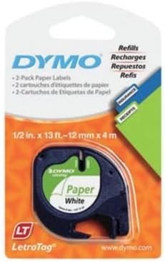 Omcon(TM) Dymo 10697 Paper Label Refill Tape 1/2"x13', White
