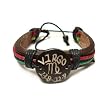 Virgo The Virgin Zodiac Leather Bracelet with Earth Tone Cords and Beads