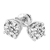 Diamond Solitaire Earrings 4ctw