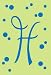 Monogram Polka Dot Garden Size Flag - H