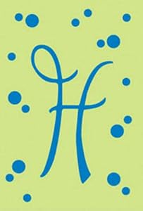 Monogram Polka Dot Garden Size Flag - H