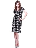 Sweet Mommy Dot Front Gathered Maternity and Nursing Dress