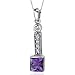 Sparkling 1.50 carats Princess Cut Sterling Silver title=
