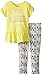 Calvin Klein Little Girls' Lime Tunic with Printed Leggings