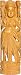 Hindu Goddess Lakshmi Figurines Wood Carving 15 x 4.5 inches (woodlaxmi012)