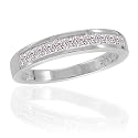 14K White Gold 1/4 ct. Princess Cut Diamond Wedding Band