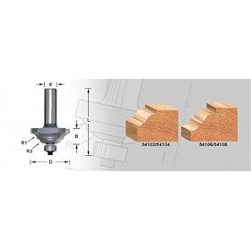 Amana - AMA54104 - 1 1 4 Classical Bead and Cove w Ball Bearing Guide by