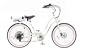 PEDEGO Electric Bicycle Step-Through Beach Cruiser White/Pink