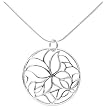 Sterling Silver Butterfly Design Pendant, 18"