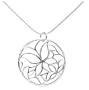 Sterling Silver Butterfly Design Pendant, 18"
