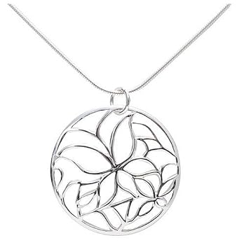 Sterling Silver Butterfly Design Pendant, 18"