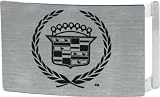 Buckle-Down Cadillac Logo Brushed Steel Finish Metal Belt Buckle. Silver. One Size.