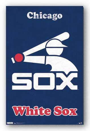 (22x34) Chicago White Sox Retro Logo Sports Poster Print