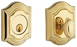 Baldwin 8237.003 Bethpage Deadbolt 2-1/8-Inch Door Prep, Lifetime Polished Brass