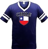 Chile Shield International Soccer Ringer T-shirt, Chilean Soccer Mens Ringer T-shirt