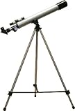 New Silver 75x Power 50mm Refractor Telescope