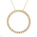 Circle Necklace With 0.50ctw Genuine Clean Diamonds Beautifully Crafted in Yellow Gold Length 18in